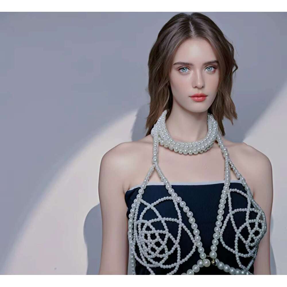 Jewelry Woman Totally Hand-Made Europe And The United States Cross-Border Rose Sexy Style Pearl Bra Bikini Body Chain