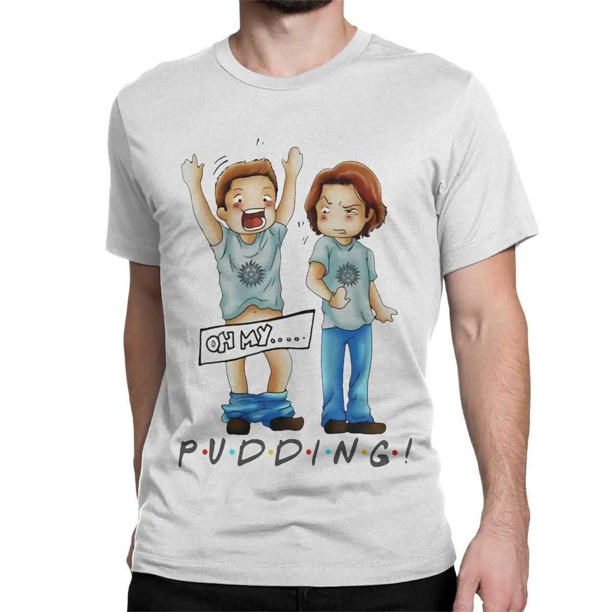 Funny Pudding Dean Supernatural T-Shirt Men Round Neck Cotton T Shirts Short Slve T Shirt Gift Idea Clothing X250213