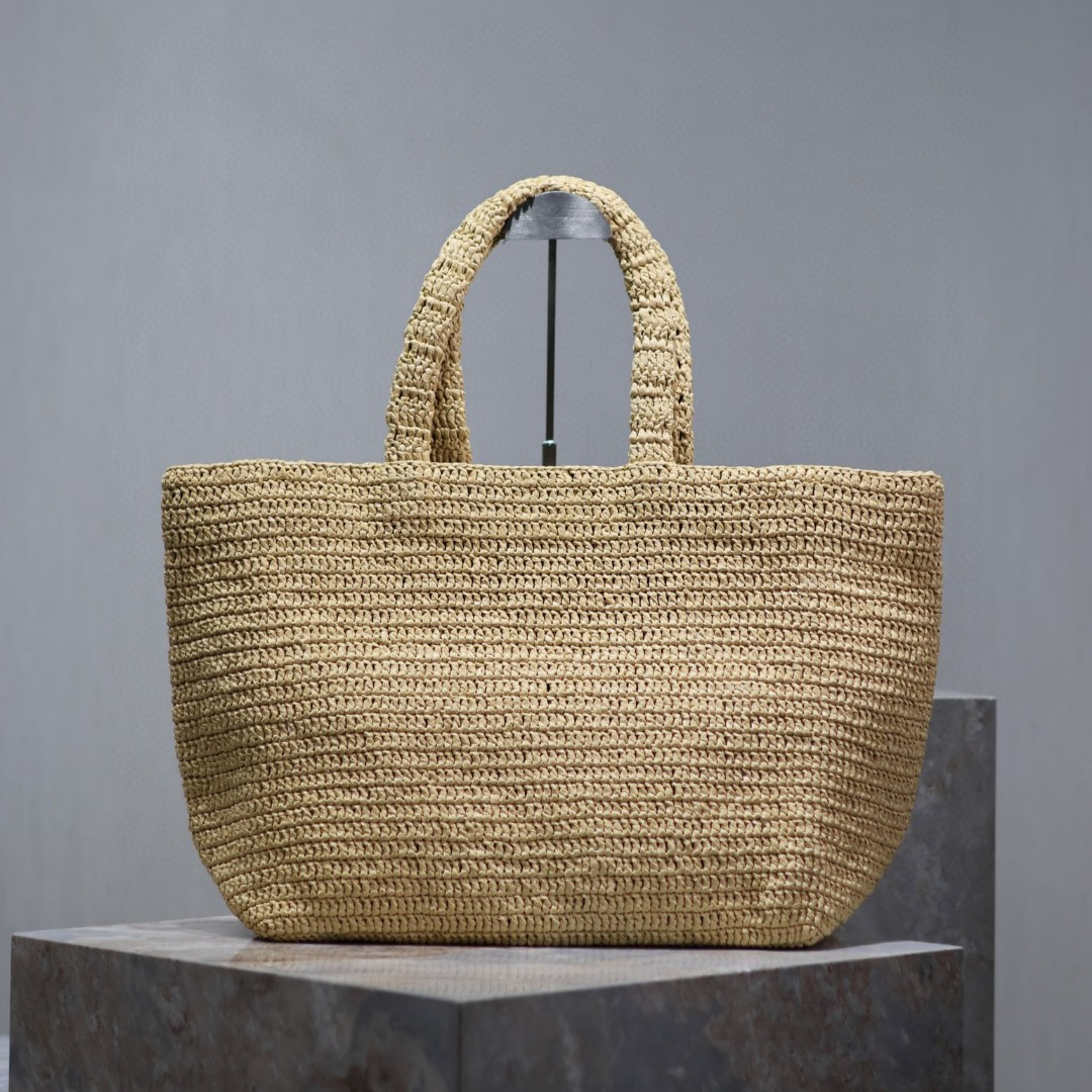 Top Quality Designer Beach Bags Straw Shoulder Bag Foldable Knit Tote Woman Raffias Men Weekend Duffel Bag Summer Weave Travel Vacation Large Capacity Handbags 3075