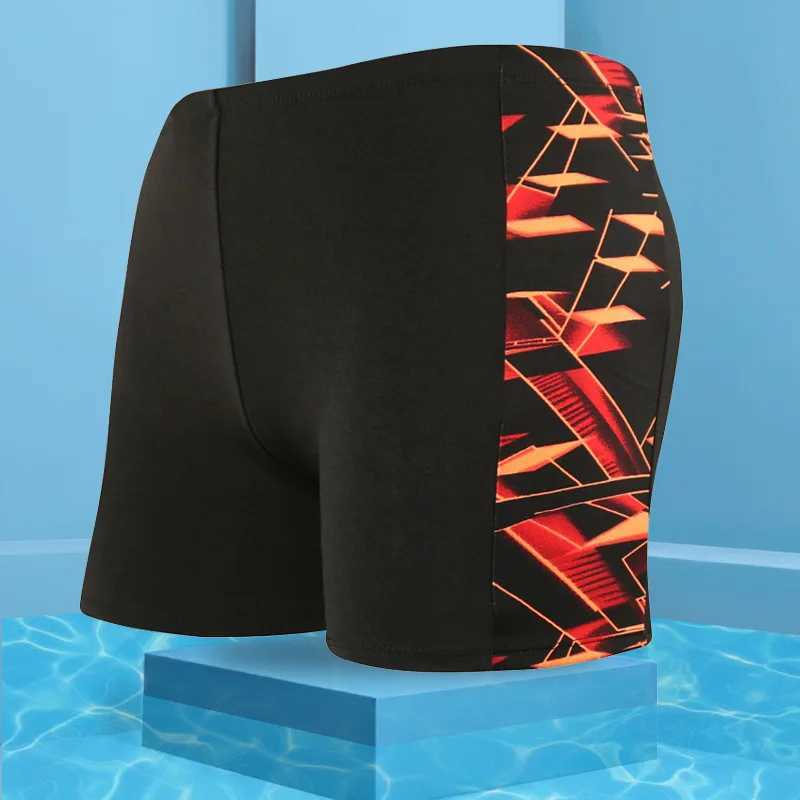 Summer Adult Swimming Men Trunks Male Printing Boxer Swim Shorts Beach Surf Swimsuit Elastic Bathing Suit Swimwear Z260314