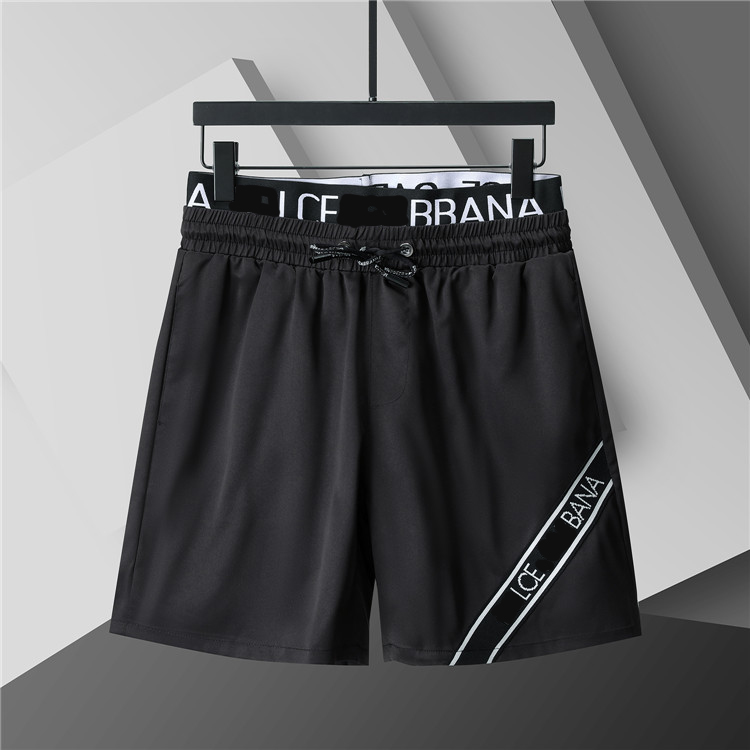 2024 Middle Waisted Shorts Mens Swim Pants Loose Big Stripe Print Side Pockets Simple Thin Pant Couple Personality Hip-Hop Casual Trousers