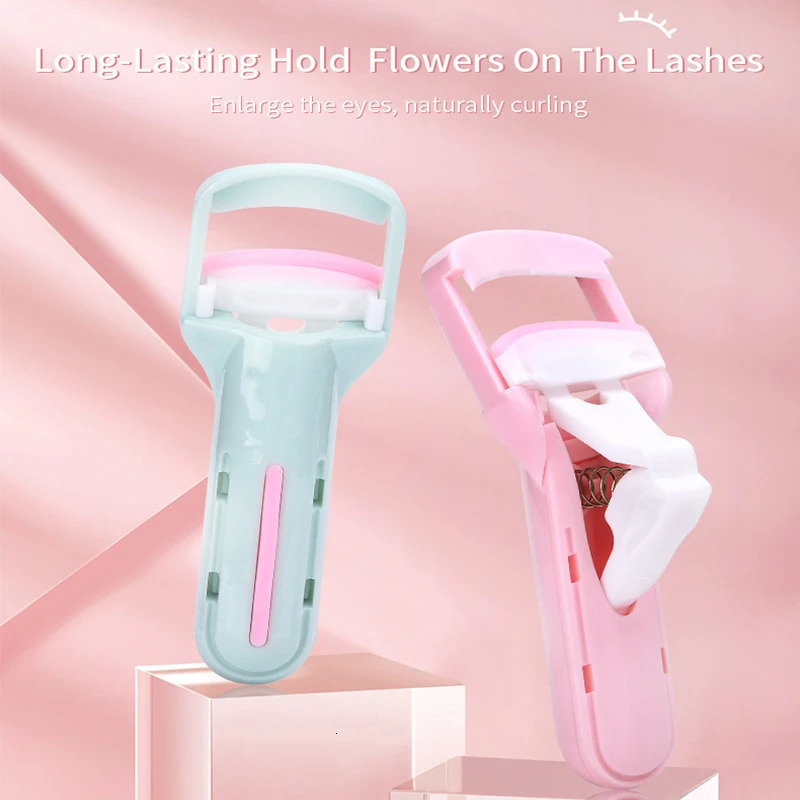 2 colors Mini press eyelash curler ABS elastic handle curling eye makeup tool 250115