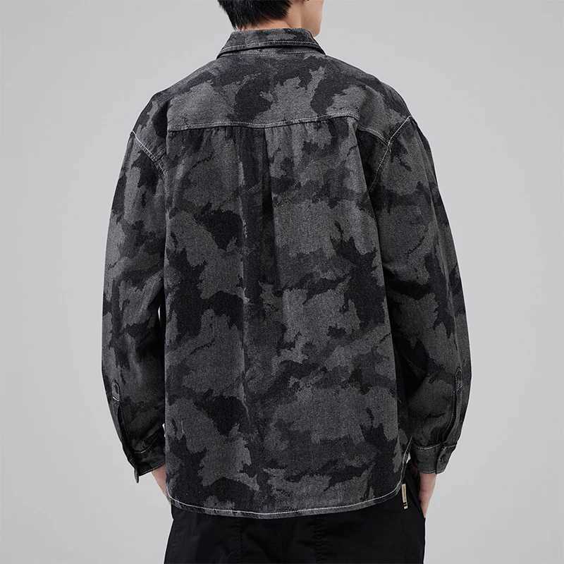 Japanese Style Mens Denim Jacket Autumn Casual Wear Fashionable Retro Cowboy Coat X250213