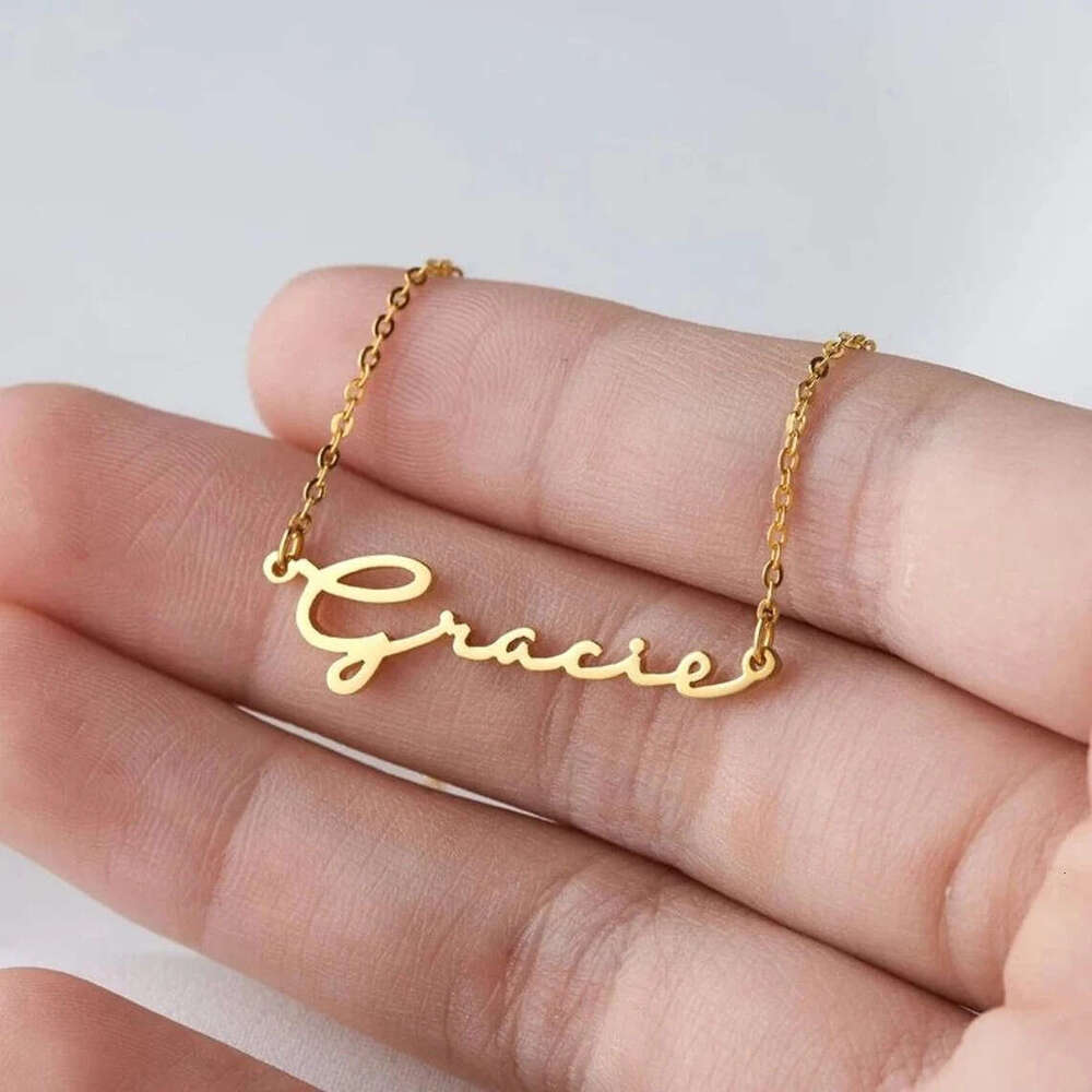 Delivery within 3 days: DIY personalized stainless steel name necklace, letter pendant, custom cutting