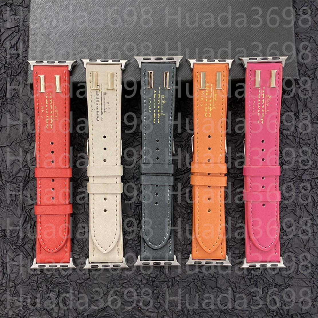 Designer Apple Watch band Watch Strap for apple watch series 10 9 8 3 4 5 6 7 38MM 40 41 42 44 45 46 49mm iwatch Bands Armband Leather ap Watchbands Bracelet Smart Straps
