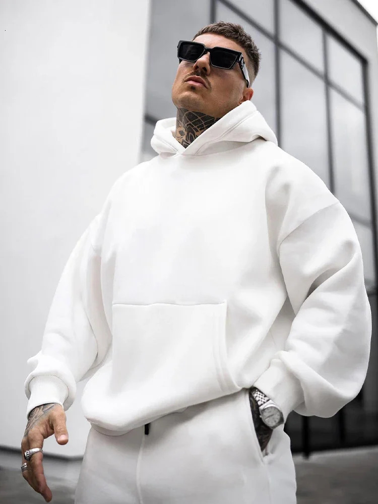 Autumn and Winter Fashion English Letter Printed Hoodie 100% Cotton High Quality Mens Casual Sports and Fitness Clothing 250213