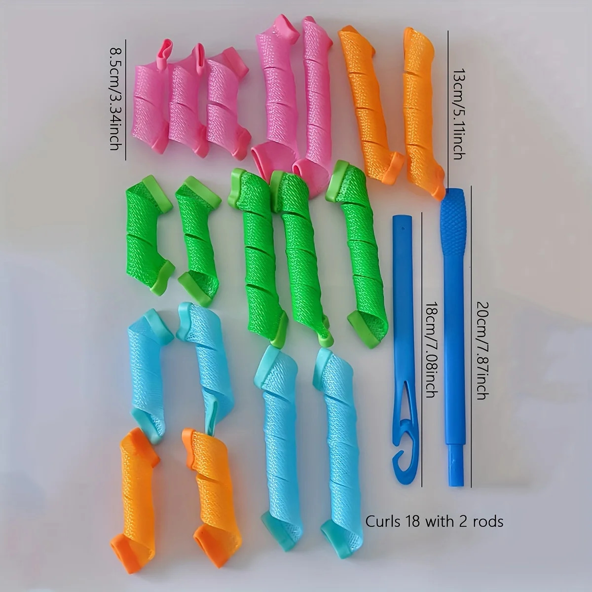20pcs/Set Magic Hair Curler Heatless Hair Rollers Wave Formers Hairstyle Roller Sticks Curling Hair Styling Tools for Women 250214