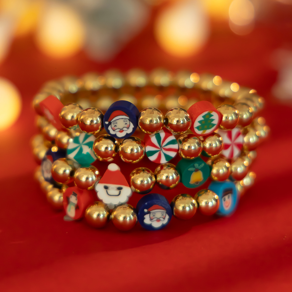 designer Jewelry Candy Soft Ceramic Wind Bead fashion Alloy Woman Bracelet Set