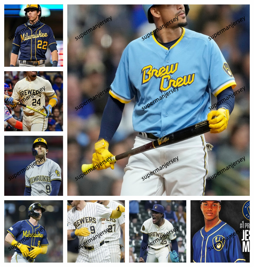 11 Jackson Chourio Brewer Baseball Jersey Brice Turang Hoskins Christian Yelich Sal Frelick William Contreras Willy Adames Freddy Peralta Gary Sanchez Jake 2025