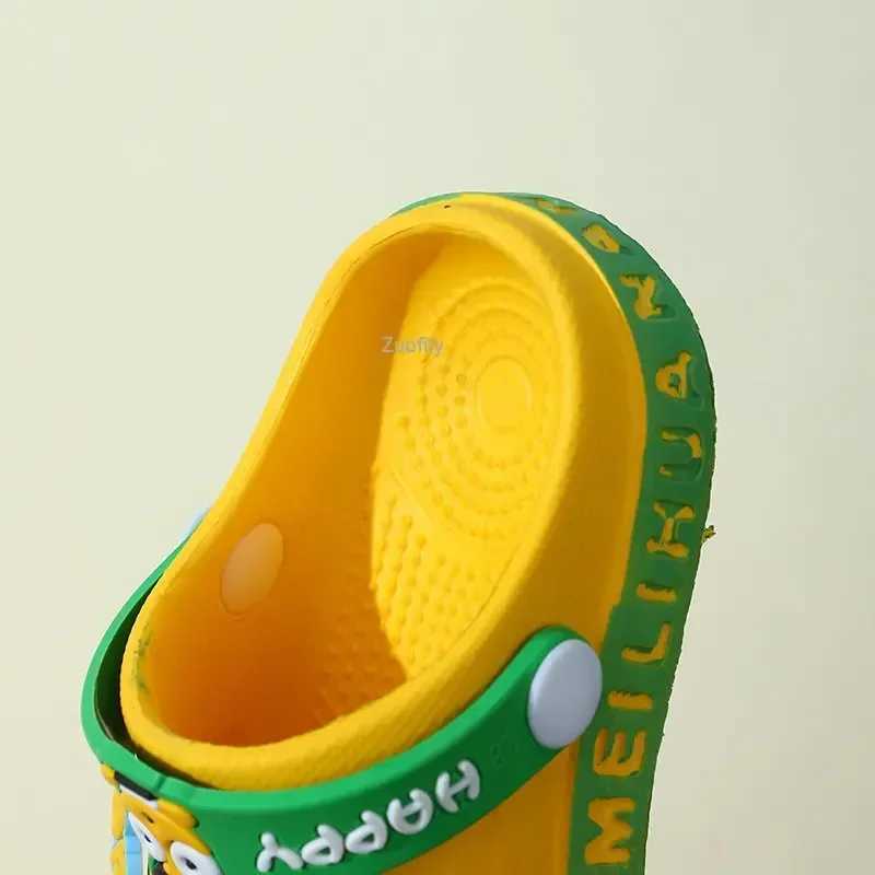Sandals New Children Kids Baby Boys Girls Mules Clogs Summer Soft Sole Garden Beach Slippers Sandals Cave Hole Baby Shoes for Boys Girls H250212