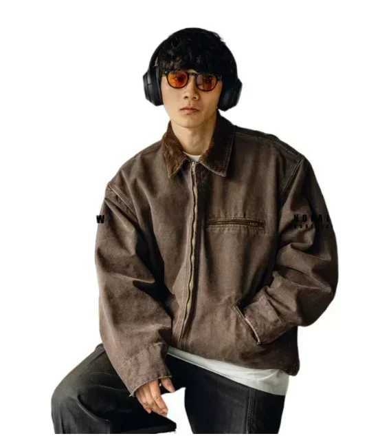 Maillard style men and women can wear jackets retro trend high-quality cotton loose spring and fall clothing Detroit cargo wear X250213