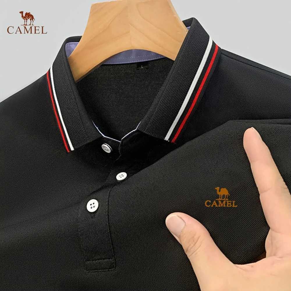 CAMEL High end Embroidered Polo Shirt New Mens Summer High Quality Fashion Business Leisure Outdoor Sports Short sleeved T-shirt X250213