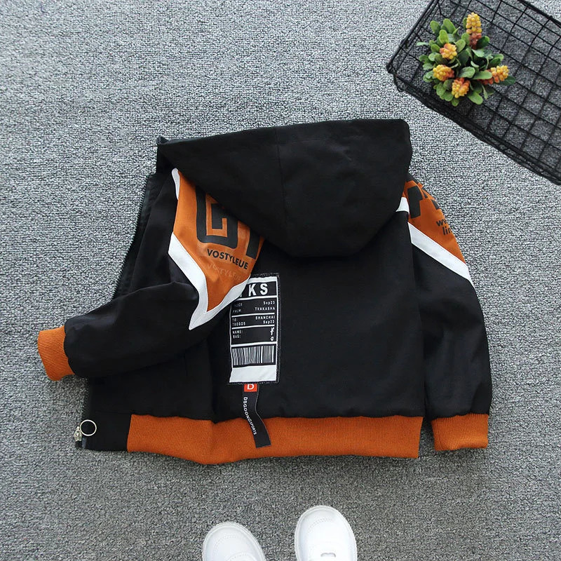 Casual Windbreakers Jackets Spring Autumn Boys Hooded Outerwear Children Clothes Teenagers Long Sleeve Coats Big Kids Waterproof 250121