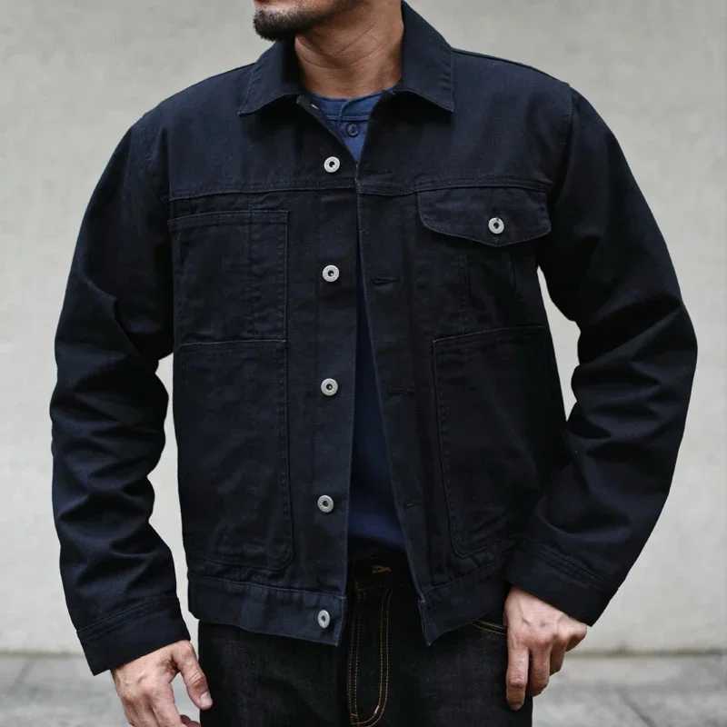 Sauce Zhan Mens Jacket Short Lined Cruiser Jacket Vintage Oil-free Wax Canvas Work Jacket Regular Fit X250213