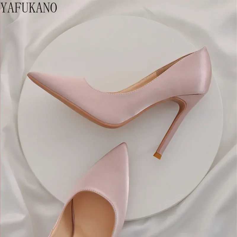 Brand Design Silk Satin Stiletto Women Pumps Luxury Style Champagne Party Prom Shoes Wedding Shoe Small Size High Heels 31 32 33 Y250212