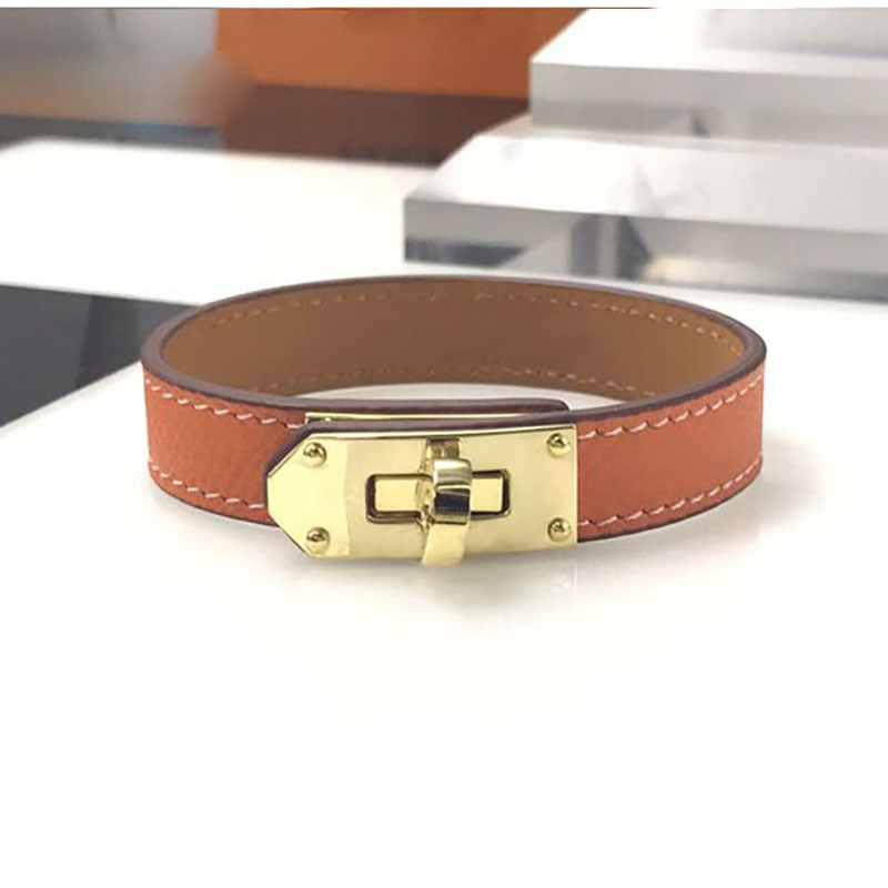 high quality fashion luxury brand jewerlry genuine leather bracelet for women single tour