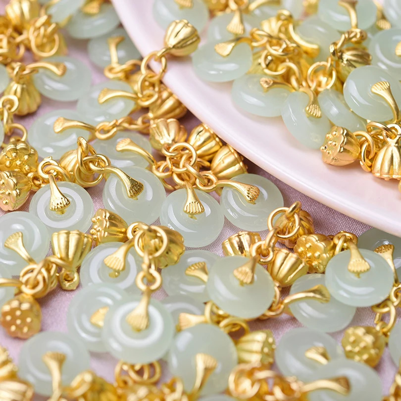 5/16Pcs Mix Styles Traditional Chineseitation Lotus Sakura Flower Charms Kawaii Enamel Butterfly Candy Pendant Jewelry Making 250214