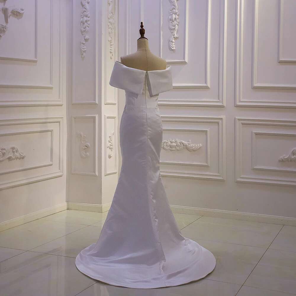 Customized Simple Off Shoulder 2 in 1 Stain Mermaid quinceanera Wedding Dress