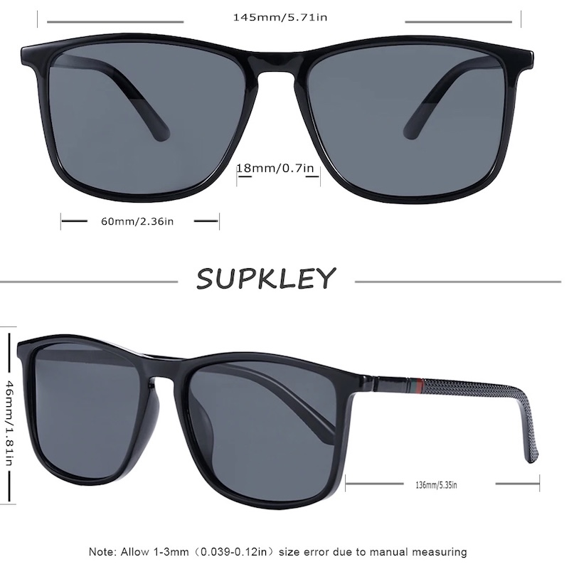 Luxury Square Sunglasses Polarized Vintage Cycling Men Women Fashion Travel Driving Fishing Sun Glasses UV400 Light Weight Eyewear Accessory with Orig