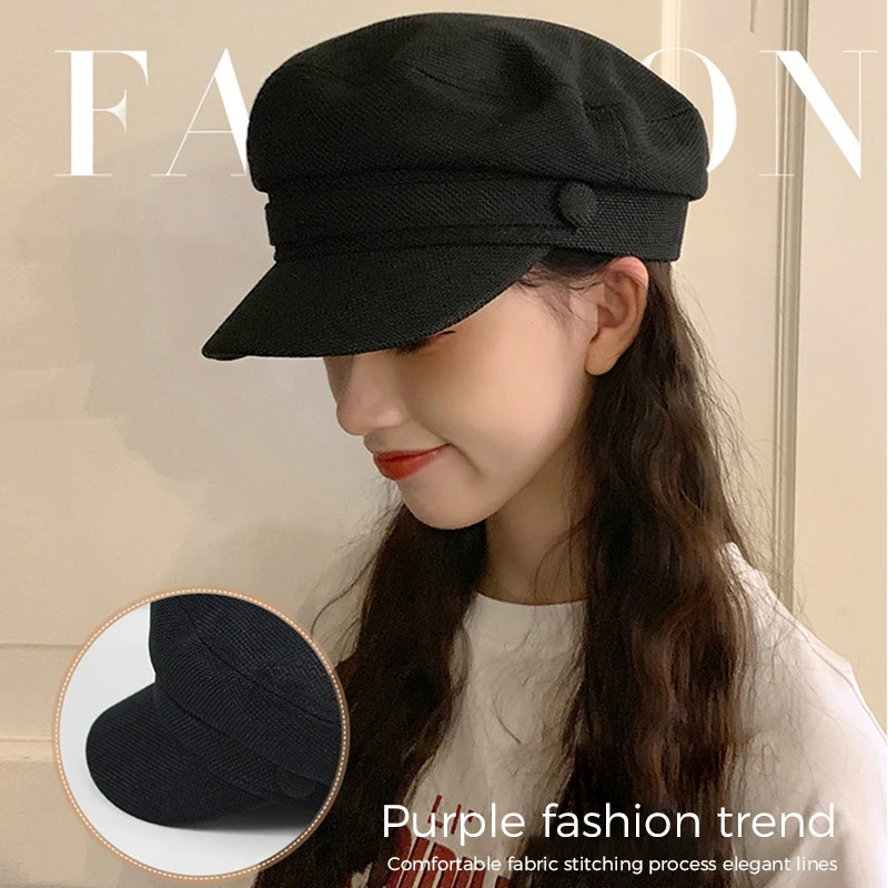 K36 Berets For Womens Spring Summer Female cap Navy Hat Fashion Casual Octagonal Retro Hats Womens kepi Autumn hat 250120