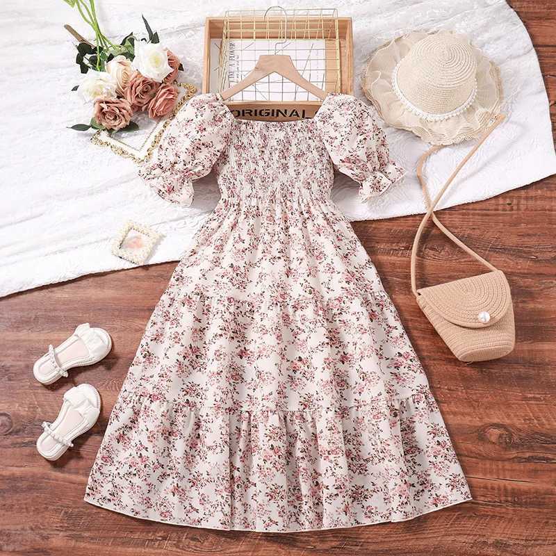 Kids Casual Dress For Girls Clothes Summer 2025 New Child Fashion Short Sleeve A-Line Princess One-Piece Dress Free Shipping Z250214