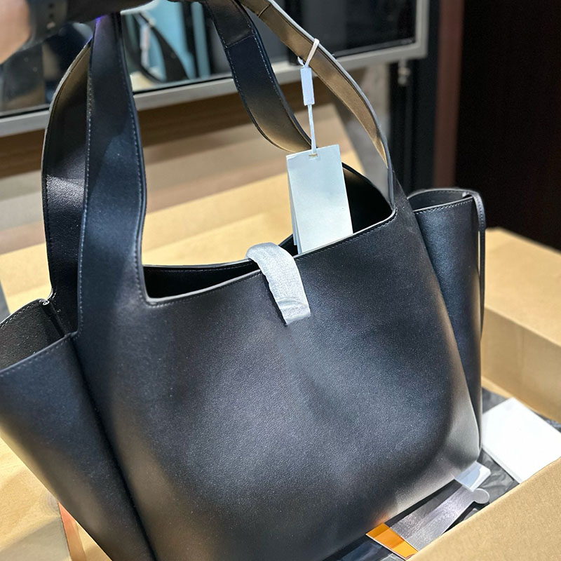 Leather Tote Handbag Designer Underarm Shoulder Bag Women Shopping Bag Le 5 a 7 Bea Series