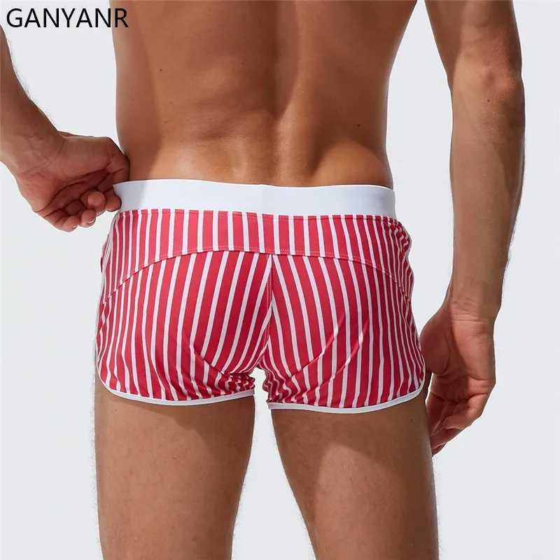 GANYANR Swimming Trunk Swimwear Mens Swimming Swimsuit Short Swimsuit Short Swimsuit W250214
