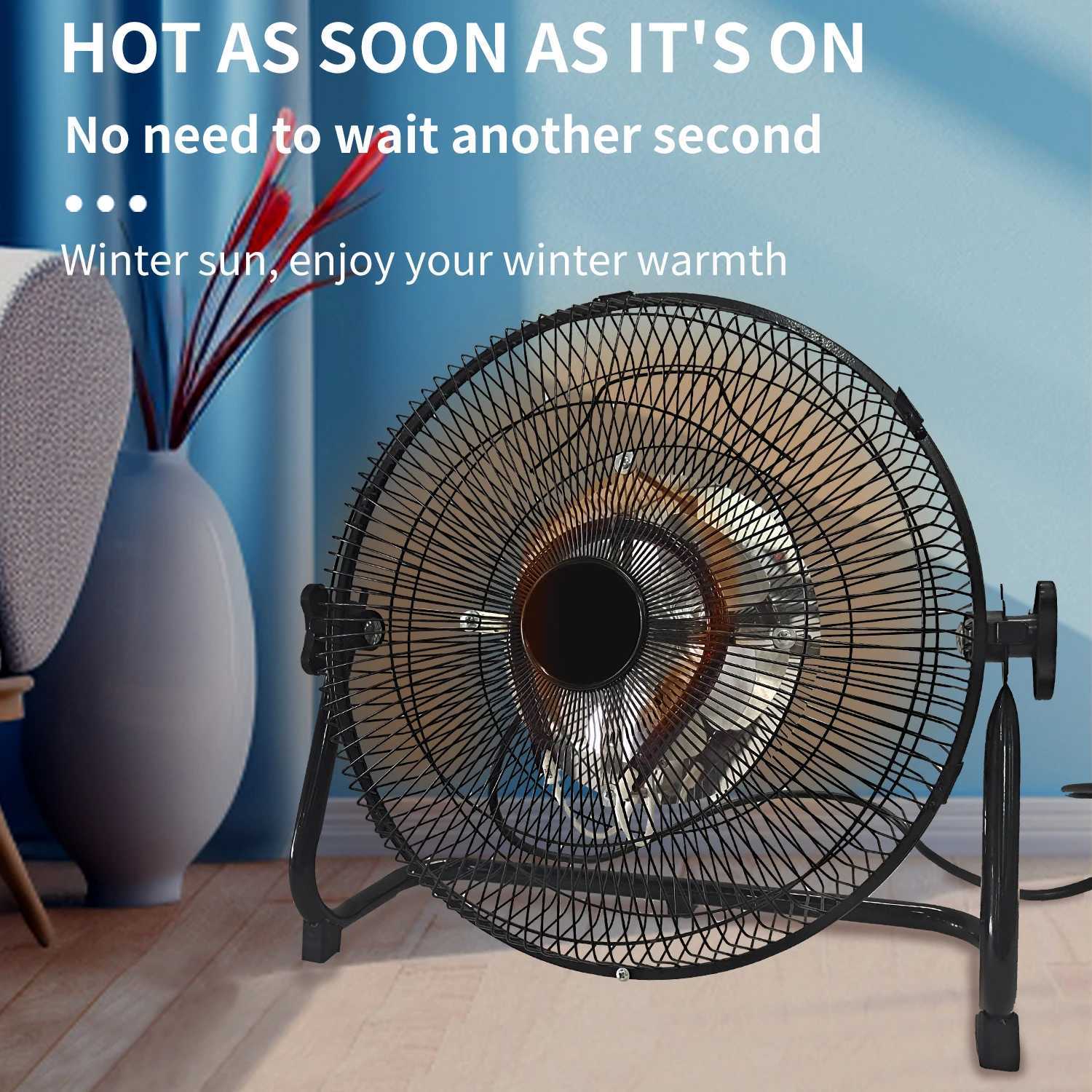 Portable High Power Space Air Hot Electric Fan Heater 0-1200W Adjustable hot and cold air For Winter Office Home Z250214