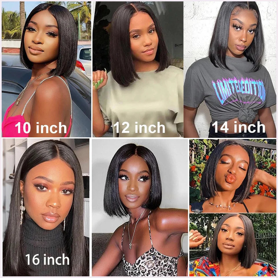 Brazilian 13*4 Lace Front Wig Short Human Hair Wigs Remy Hair 4*4 Lace Short Bob Straight Wig Wigs for Women Swiss Lace QT Hair 250210