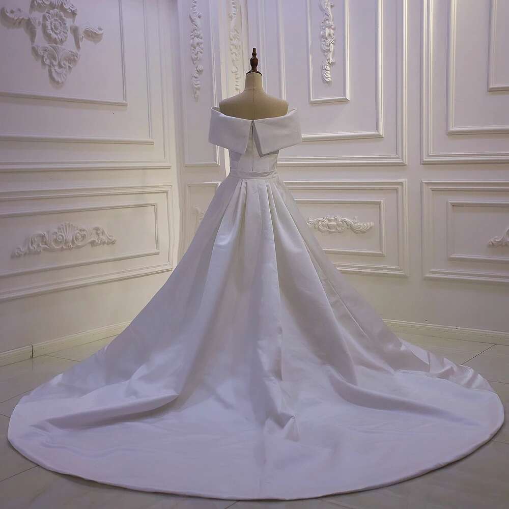 Customized Simple Off Shoulder 2 in 1 Stain Mermaid quinceanera Wedding Dress