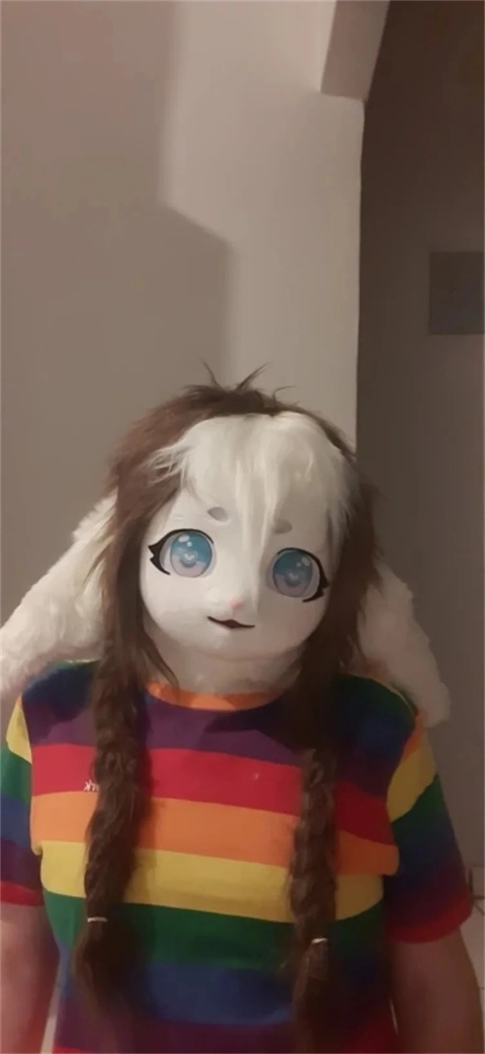 Kig Fursuit Kigurumi Headset Furry Cosplay Costume Animal Loop Ear Rabbit Furry Mask Head Base Paw Comiket Cosplay Costume 250213