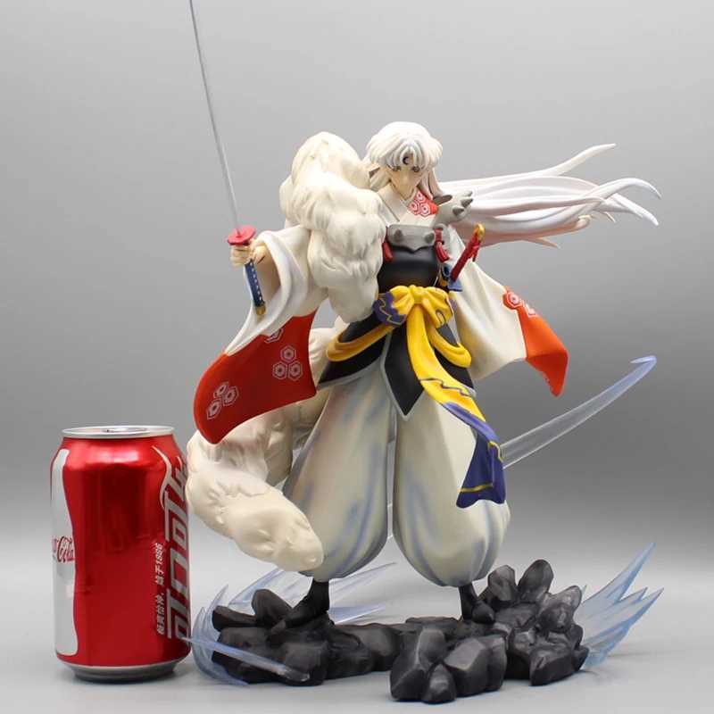 36cm Inuyasha Sesshoumaru Anime Figures Gk Action Figure Pvc Statue Figurine Model Collection Doll Decoration Ornaments Toy GiftXJ250214