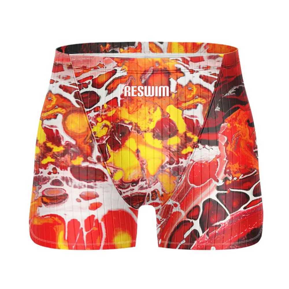 Mens Summer Trunks Professional Swim Surf Trunks Beach Tights Shorts Quick Dry Uv Surf Swimming Pants Gym Jammers Swimsuit W250214