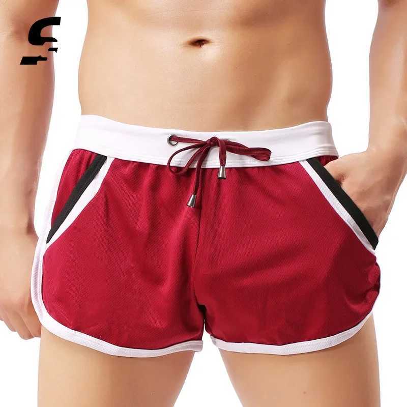Summer swimsuit mens comfortable gym sports shorts mens swimsuit patchwork colorful beach swimming quick drying shorts W250214