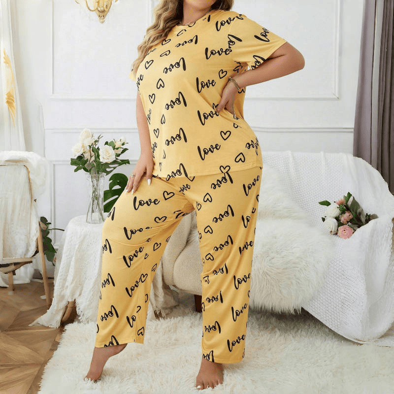 B697-Winter gold diamond velvet pajamas for women Spring and autumn high-grade thin velvet suit for women apricot long-sleeved ink painting home cloth