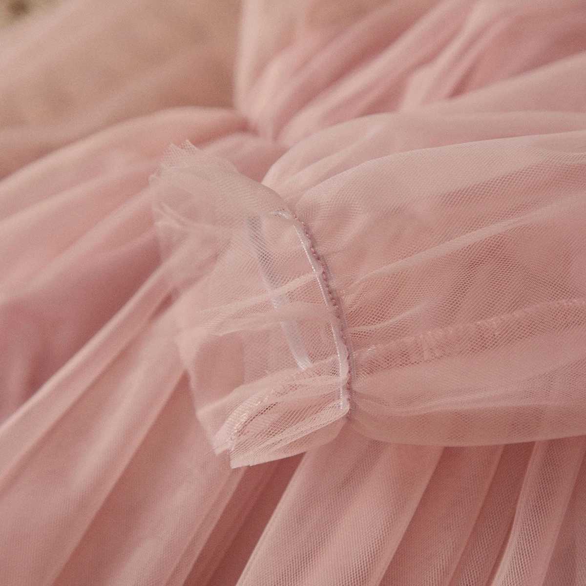 BeQeuewll Baby Girls Casual Romper Dress Lace selvage Tulle Patchwork Romper with Bow Headband Cute Princess Dress Z250214