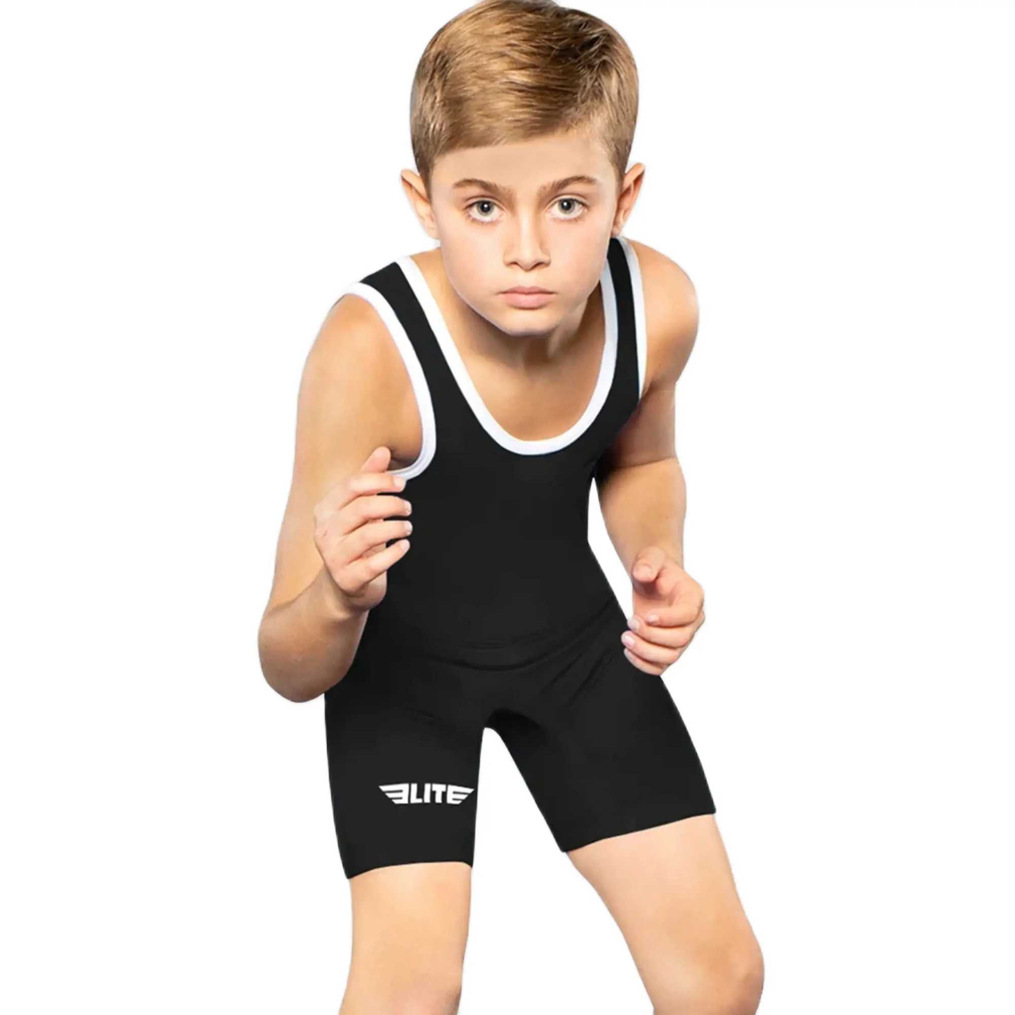 Kids Wrestler Tights One-Piece Wrestling Singlet Race Clothing Gym Outfit Rowing Suit Weight Lifting Tights Childrens Wrestling Z250214