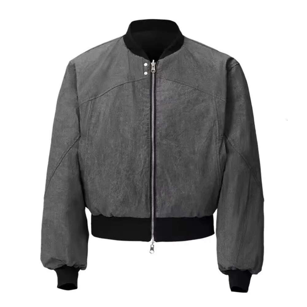 Vintage Double Wear Stand Baseball Jackets For Men And Women Cleanfit Windbreaker Casual Outwear Coat Oversized Bomber Jacket