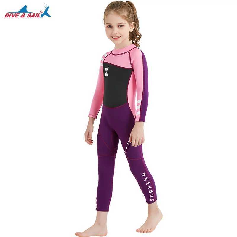 2.5MM Neoprene Keep Warm Full Body UnderWater Hunting Spearfishing Swim Diving Suit For Kids UPF50+Scuba Snorkeling WetSuit Z250214