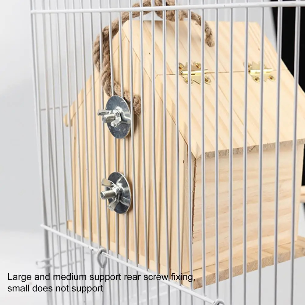 Bird Nest Sturdy Garden Decoration Wooden Bird House Eco-friendly Bird Nesting Box Natural Wood Bird House Garden Decor 250206