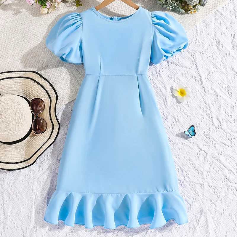 Kids Casual Dress For Girls Clothes Summer 2025 New Child Fashion Short Sleeve A-Line Princess One-Piece Dress Free Shipping Z250214