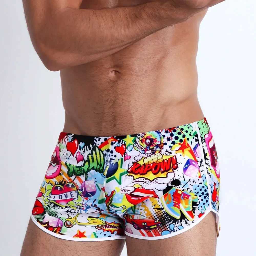 Mens Swimsuits Fashion Cartoon Swim Shorts Quick Dry Swimwear Beach Swimming Trunks Sport Surfing Jammer Bathing Beachwear W250214