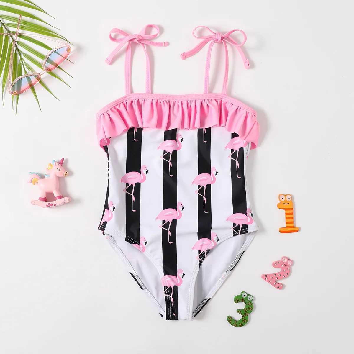 Girls Swimsuit Summer One Piece Bathing Suit Baby Swimwear Kids Girl Bikini Sets Childrens Swimming Clothes Beachwear Z250214