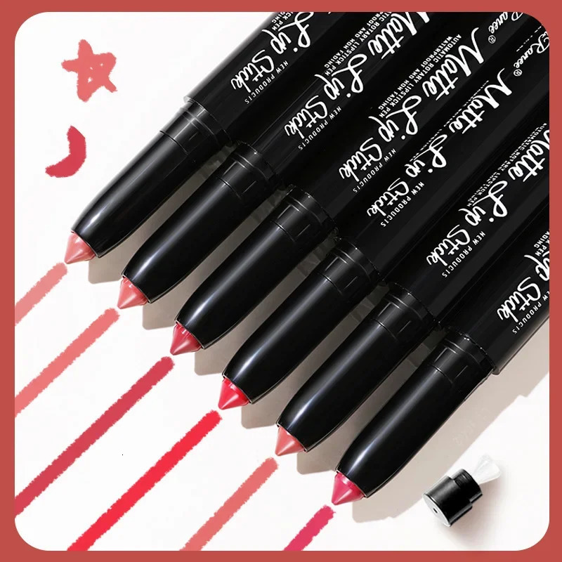 12 Color Set Lip Liner Pencil Velvet Female Rose Pink Lipstick Pen Long-lasting Matte Lipstick Waterproof Cosmetic Make Up Tools 250214