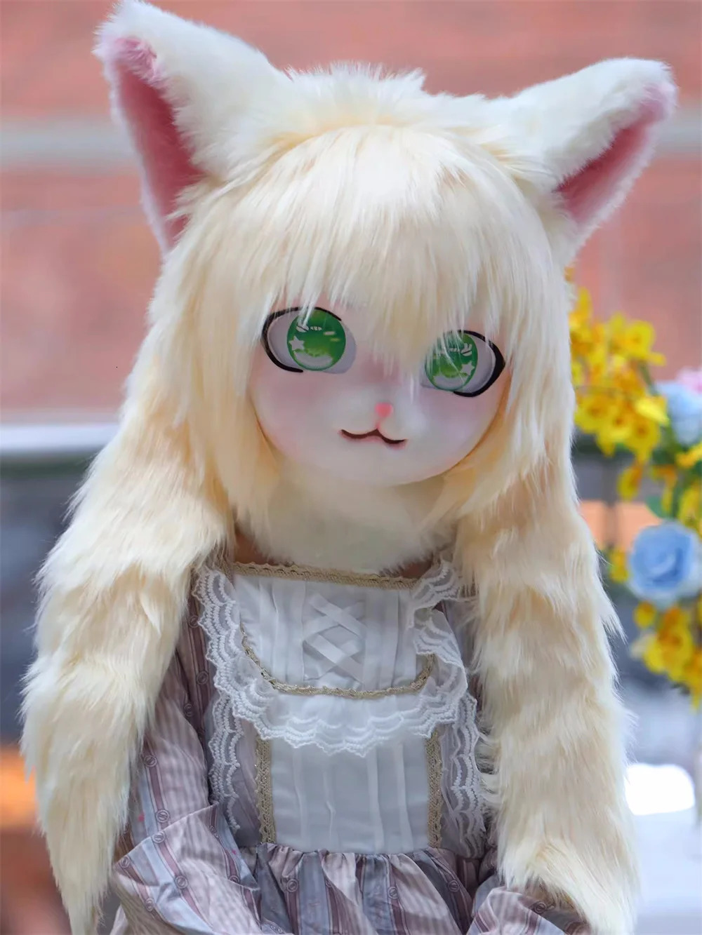 Headset Furry Kig Cosplay Mask Paw Head Base Comiket Furry Fursuit Kigurumi Animal Cat Rabbit Doll Beast Costume 250213