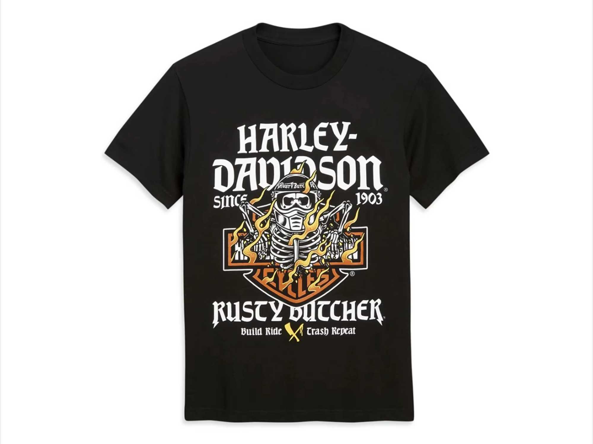 Men's T-Shirts Trendy Harley Mens Women T-shirts Clothing Rusty Butcher Motorcycle Bike American Vintage Ride Nostalgic Strtwear Ts Tops H25213
