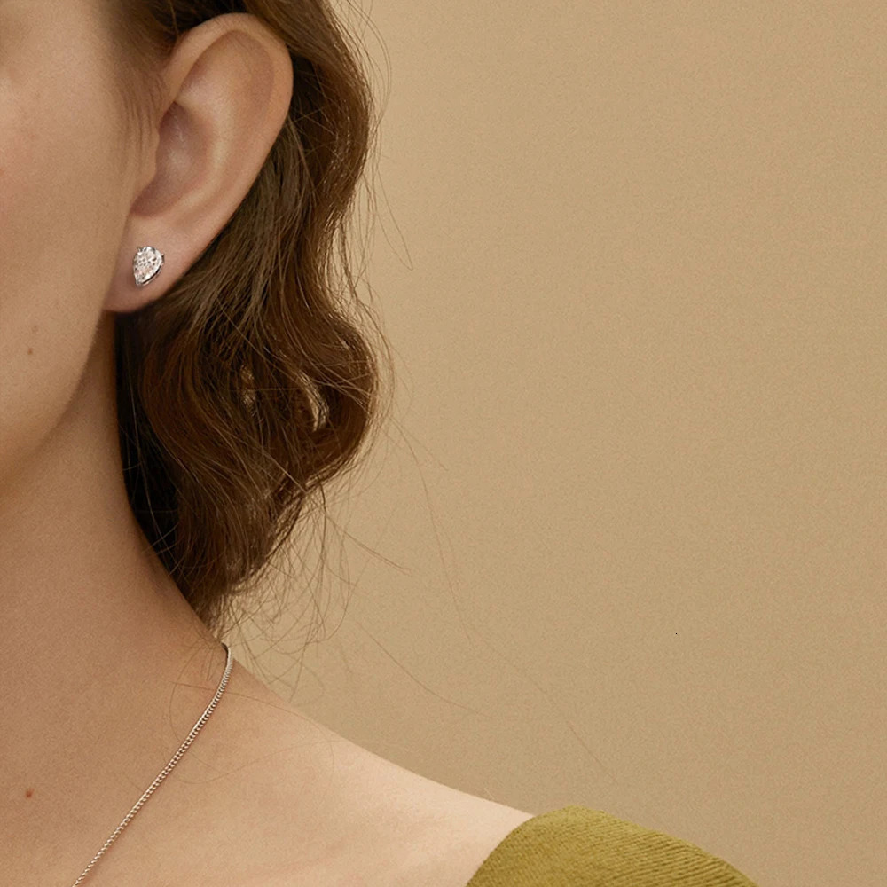 KNOBSPIN D VVS1 Pear Earrings for Women GRA Certified Lab Grow Diamond Solid 925 Silver Plated 18k Gold Stud Earring 250109