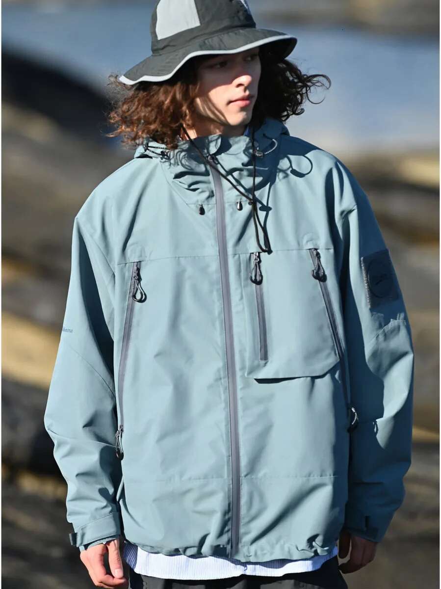 Outdoor Hooded Men Women Functional Windbreaker Advance Jacket Spring Autumn Waterproof Windproof Sports Coat Outerwear