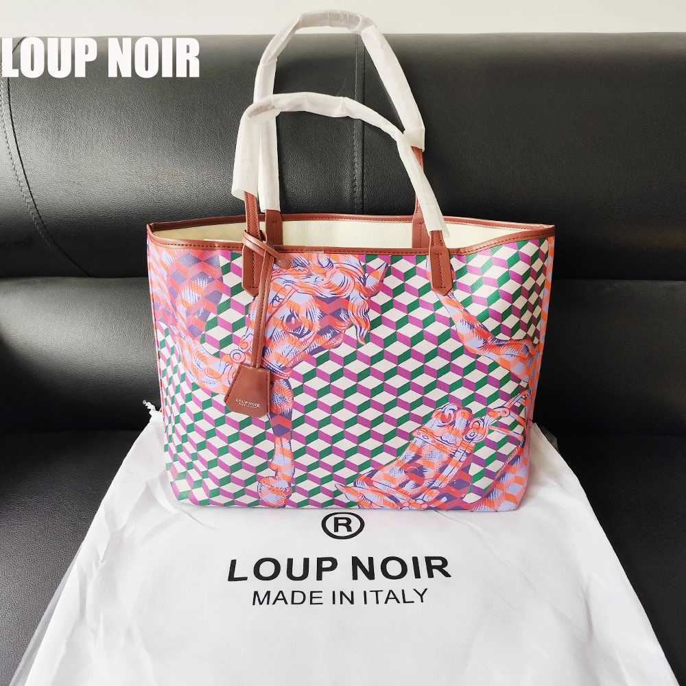 LOUP NOIR New for Women Famous Brands Bag Casual Totes Large Capacity noir bag Shoulder Women Bags High QualityC250214