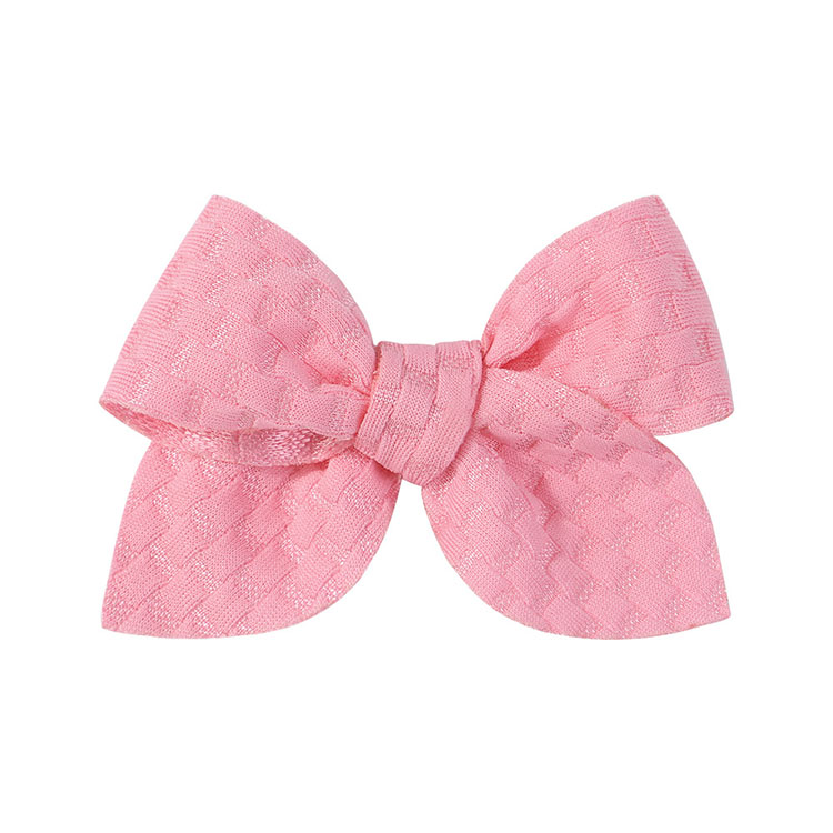 Children's Ribbon Hair Clips Wholesale 3.3 Inch Solid Color Handmade Girls Bow Hair Accessories Fashionable Cute Kids Headdress LA084
